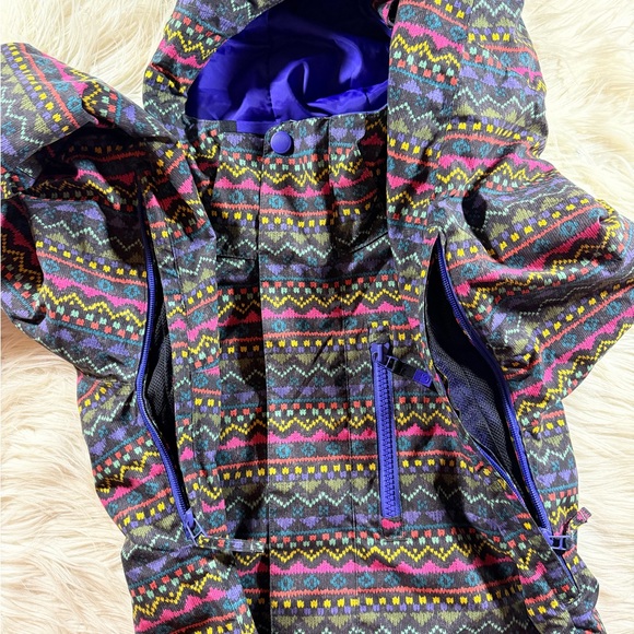 Burton Women’s DryRide Horizon Colorful Aztec Hooded Insulated Jacket - Picture 7 of 12